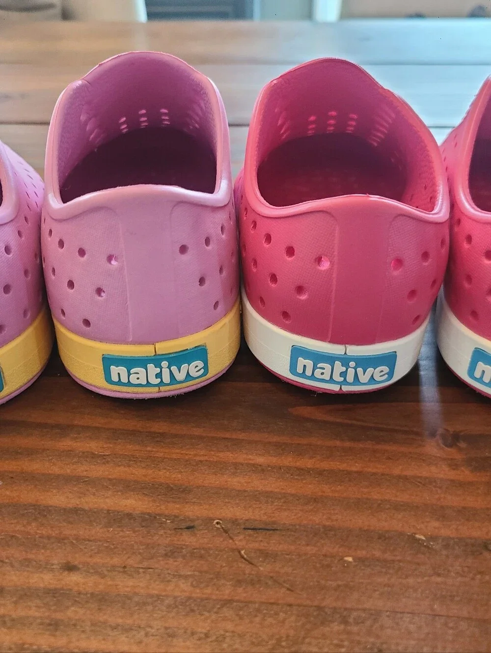 LIKE NEW Native Kids Purple & Yellow, and Pink & White Slip-On Shoes - C11